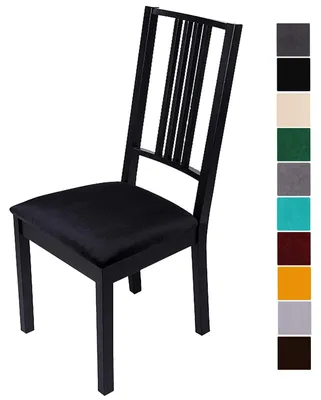 Produktbild von Set von 4 Weichen Velours Stuhlhussen für Esszimmerstühle