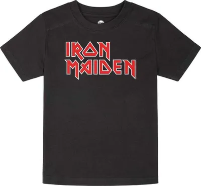 Produktbild von Iron Maiden T-Shirt Uni Metal-Kids - Logo schwarz 104