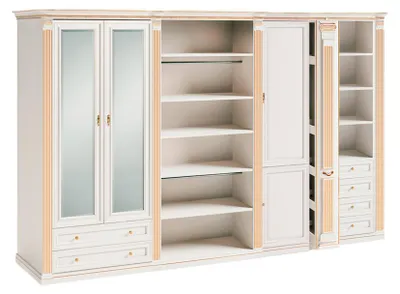 Obrázek produktu pro Designová bílá šatní skříň rohová šatní skříň Nábytek do ložnice