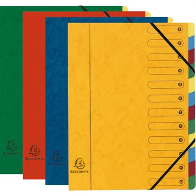 Image de Exacompta 6x Trieur fenêtres imprimées Véritable 12 compartiments assort. 5212E