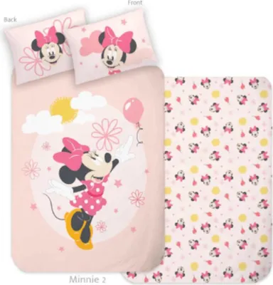 Produktbild von Minnie Mouse Baby-/Kleinkinderbettwäsche | 100x135 cm | Rosa