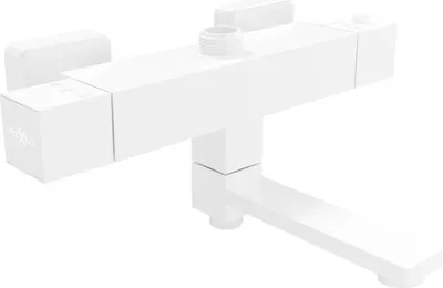 Produktbild von Mexen Cube Thermostat-Wannen-/Duschbatterie, Weiß - 77910-20