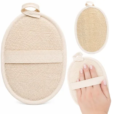 Produktbild von Natürlicher Luffa Peelingschwamm 2er Set – aus 100% Natur-Luffa, Für Damen und Herren – sanfte Reinigung für Körper und Gesicht, entfernt abgestorbene