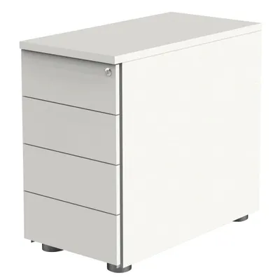 Produktbild von Kerkmann Move Standcontainer weiß 4 Auszüge ohne-Muldengriff weiß 42,0 x 80,0 x 72,0 - 76,0 cm