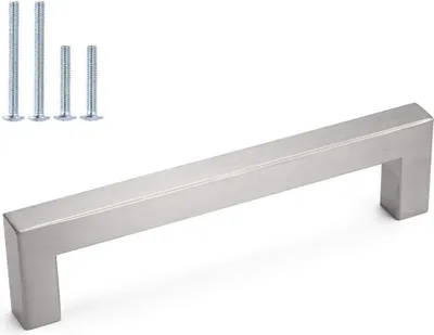 Produktbild von 15 Stück Möbelgriffe 128mm lochabstand Küchengriffe Edelstahl Schrankgriffe Silber Möbelgriffe Griffe für Küchenschränke Türgriffe Küche Schubladengriffe