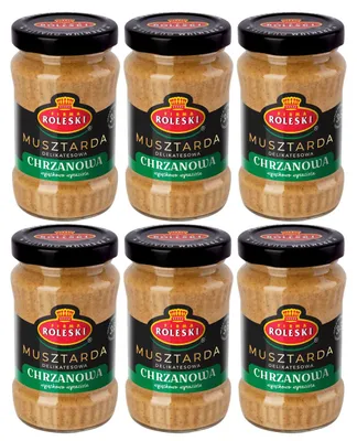 Produktbild von Roleski Senf Meerrettich 6x 175g - scharf & cremig polnischer Mustard