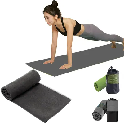 Produktbild von Mikrofaser Yoga Handtuch für Hot Yoga - Rutschfest und Schnelltrocknend