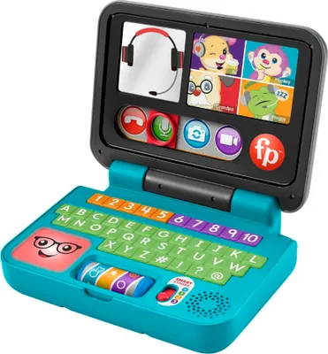 Productafbeelding van Fisher-Price Laugh & Learn Interactieve Laptop, geschikt voor kinderen vanaf 0,5 jaar, met geluiden, vereist batterijen, meerkleurig