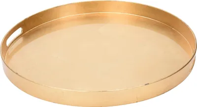Produktbild von Rundes Tablett goldfarben 46x4cm s Serviertablett Tischdeko