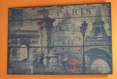 Image de Peinture vintage de bus parisien - style rétro