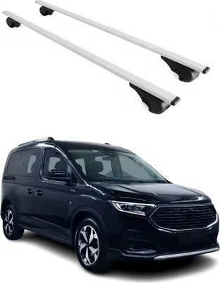 Produktbild von Dachträger Gepäckträger für Ford Connect 2021-2025 Grundträger Metall Silber 2x