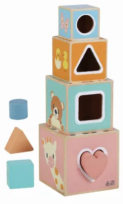 Produktbild von Sortierspielzeug aus Holz für Kinder, Montessori, Bausteine, Tierformen