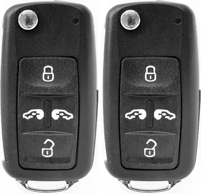 Produktbild von Auto Schlüssel Funk Fernbedienung 2X Gehäuse 4 Tasten + 2X Rohling HAA kompatibel mit VW/SEAT/Skoda (bis 11/2009)