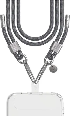 Produktbild von Force Case, Handykette Universal mit Doppelhaken Phone Strap Cord, Grau