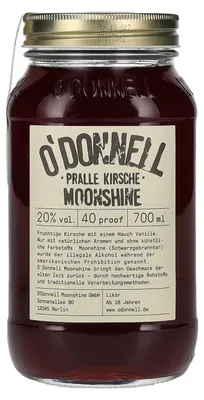 Image de O'Donnell Moonshine PRALLE KIRSCHE Likör 20% Vol. 0,7l