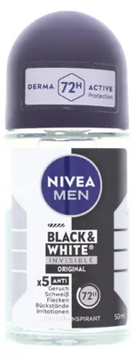 Produktbild von NIVEA MEN Black & White Invisible Original Deo Roll On 50ml 72H