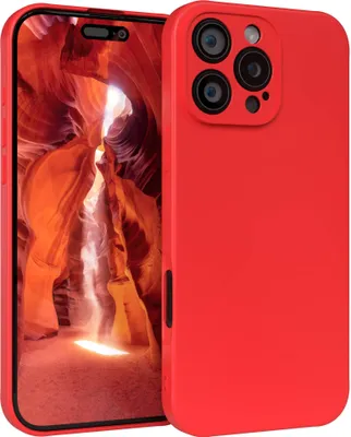 Produktbild von EAZY CASE - TPU Hülle für Apple iPhone 16 Pro Max, TPU Case stoßfeste Handyhülle, weiches Cover mit Kameraschutz, Silikonhülle in Rot