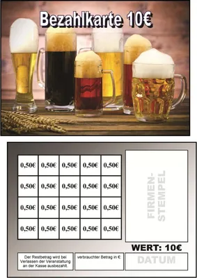 Produktbild von 800 Abstreichkarten Verzehrkarten Wertmarken Guthabenkarten 10 Euro Bezahlkarten 800VB10
