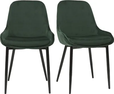 Produktbild von Miliboo - Stühle aus grünem Samt (2er-Set) HOLO