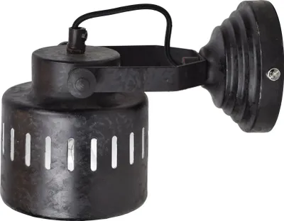 Zdjęcie produktu dla Kinkiet w stylu vintage, średnica 11,5 cm, matowa czerń