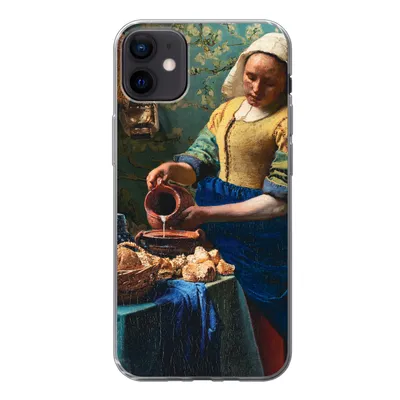 Produktbild von MuchoWow® Handyhülle Schutzhülle Hülle für iPhone 12 mini Milchmädchen - Mandelblüte - Alte Meister Silikon Softcase Handy Hülle - Bild
