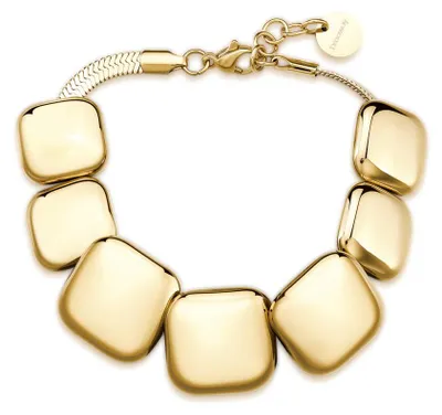 Produktbild von Designer-Damenarmband aus vergoldetem Stahl Muse BUE12