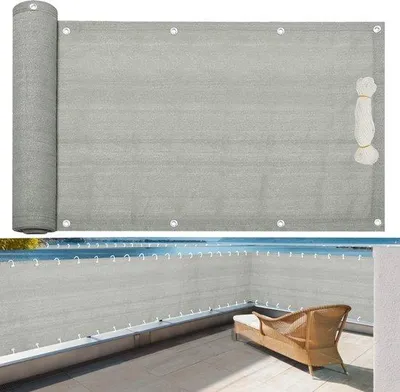 Produktbild von Gartenüberdachung - 600 x 90 cm - Wetterfest - Grau