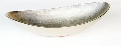 Produktbild von Aluminium Schale 'Lisa' (Größe: L) in Silber oval Tischdekoration Hochzeitdekoration Artra Dekoschüssel Deko Dekoschale Dekoration Geschenk