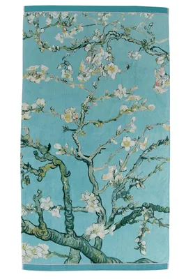 Produktbild von Beddinghouse van Gogh Strandlaken Peach Blossom Farbe Blau Größe 100 x 180 cm