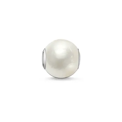 Produktbild von Thomas Sabo Damen Bead Süßwasserzuchtperle weiß Karma Beads 925 Sterling Silber K0004-082-14
