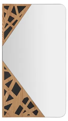 Obrázok produktu pre Mauro Ferretti nástenné zrkadlo uhol 50x1x90 cm prírodné čierne