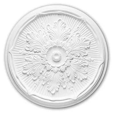 Image de Profhome 156022 Rosace Élement décorative Élement pour plafond Ø 52,5 cm