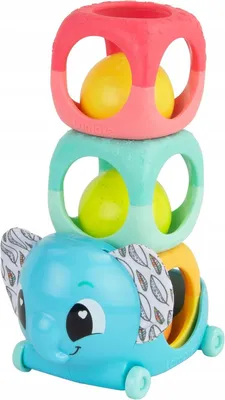 Produktbild von Stack and Play Lernspielzeug Baby Bausteine mit Rassel