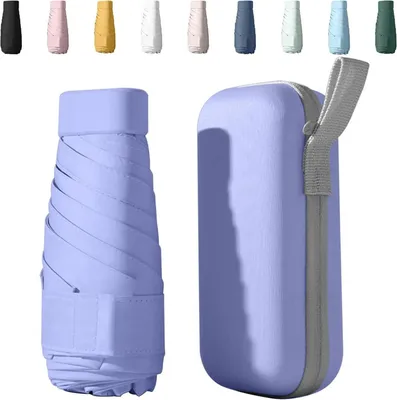 Produktbild von Mini Regenschirm Taschenschirm UV-Schutz Faltbarer Reise Regenschirm
