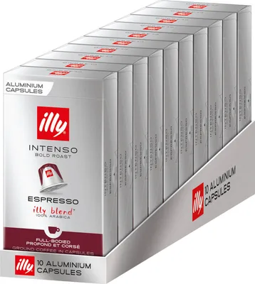Produktbild von ILLY Kapseln Espresso Intenso 100 Nespresso®* kompatible Kaffeekapseln 10 x 10