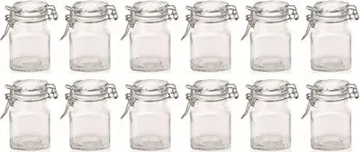 Produktbild von Petit Bügelverschlussglas eckig 100 ml 12er Set