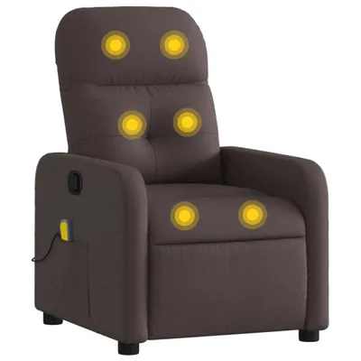 Produktbild von vidaXL Massagesessel Dunkelbraun Stoff