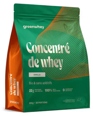 Image de Whey protéine - Greenwhey - Protéine de whey (900g) - Saveur Vanille