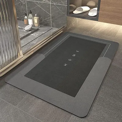 Produktbild von Badematte, superabsorbierend, rutschfestes Mikrofaser, 50 x 80 cm, wasserdicht, für Badezimmer