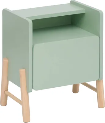Obrázek produktu pro Rebecca Mobili dětský noční stolek Adrak 49x40x30 MDF borovice aqua zelená hnědá