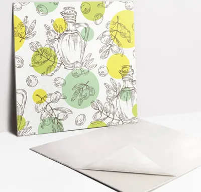 Imagen del producto de Adhesivos para azulejos de baño y cocina: 9 baldosas de PVC autoadhesivas, 30 x 30 cm, diseño "aceite de oliva"