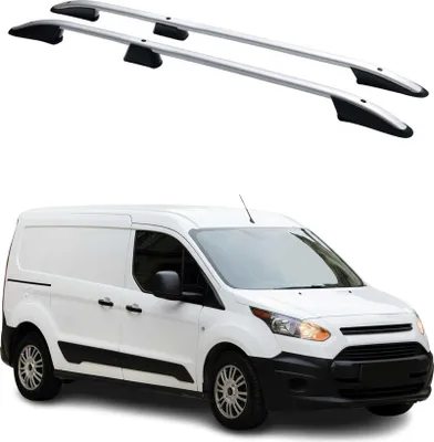 Image de Barres de toit longitudinales pour Ford Connect 2014-2024 L1 Aluminium Gris