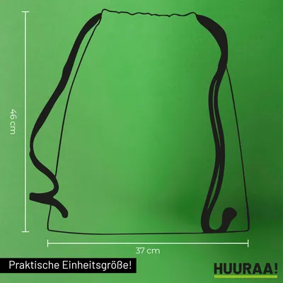 Produktbild von Huuraa Turnbeutel Saarlouis verliebt 12 Liter Fuchsia Baumwolle Rucksack Geschenkidee