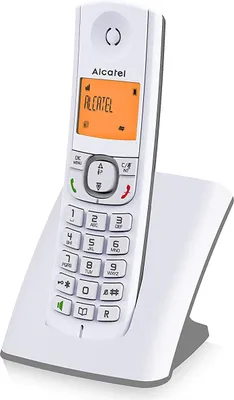 Zdjęcie produktu dla Alcatel F530, Telefon w systemie DECT, Zestaw słuchawkowy bezprzewodowy, Głośnik, 50 wejścia, Nazwa i identyfikacja dzwoniącego, Szary, Biały