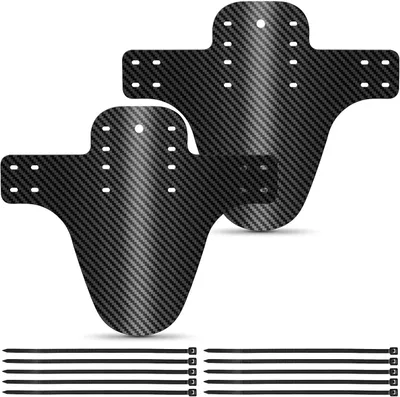 Productafbeelding van Spatborden MTB - Set van 2 - Carbonlook - Zwart