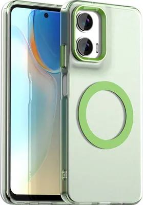 Produktbild von Handyhülle für Motorola Moto G35, Hülle Kompatibel mit MagSafe, Schlank Durchscheinend Matt Stoßfest Schutzhülle Grün