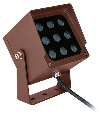 Produktbild von GES2232 18W brauner LED-Fluter mit IP65-Halterung, wählbare Lichtfarbe 3000K/4000K/6500K - Gea Luce