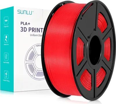 Produktbild von Sunlu PLA+ Filament Red 1.75mm 1kg
