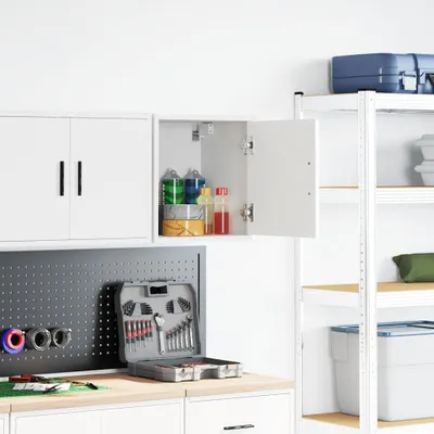 Obrázek produktu pro vidaXL Garážová nástěnná skříňka bílá materiál na bázi dřeva