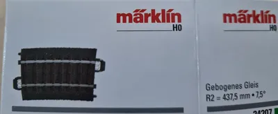 Image de Märklin 24207 Rail geb. r437,5 mm,7,5 Gr. H0